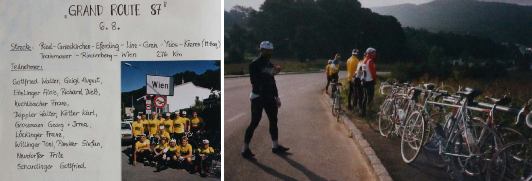Hobbyradler Highlights: 1987: Ried – Wien 276 km